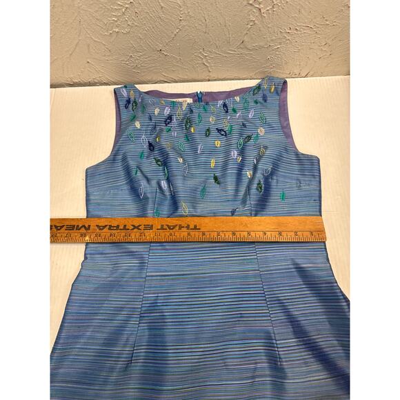 Kay Unger Womens Silk Beaded A-Line Dress With Jacket Outfit Evening Glam Size 8 - Picture 9 of 11